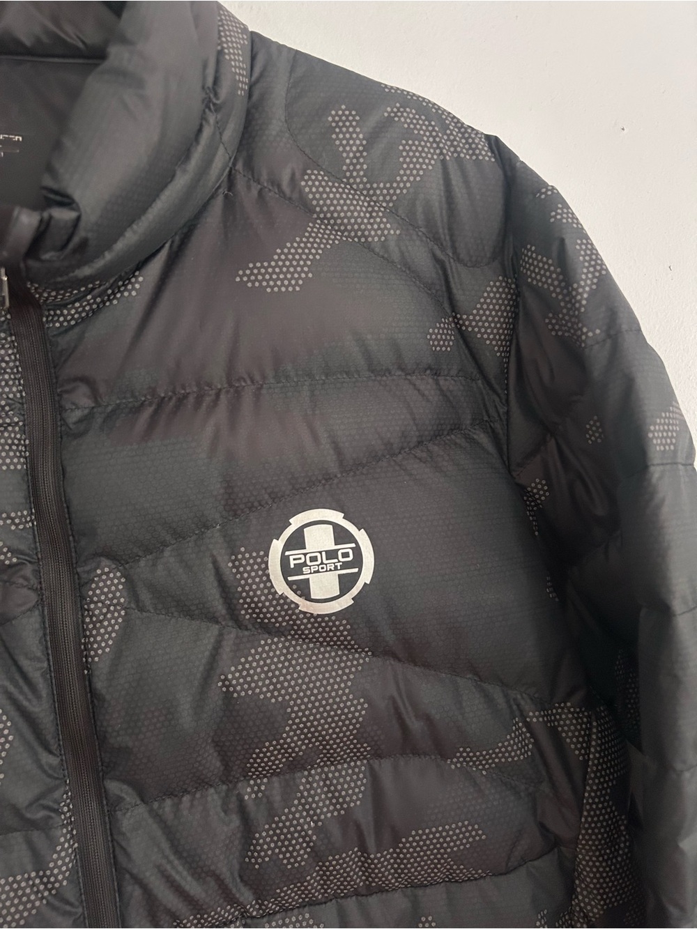 Polo Ralph Lauren Sport 750 Fill Down Jacket Black Camo Puffer Mens XL Warm - Picture 8 of 12